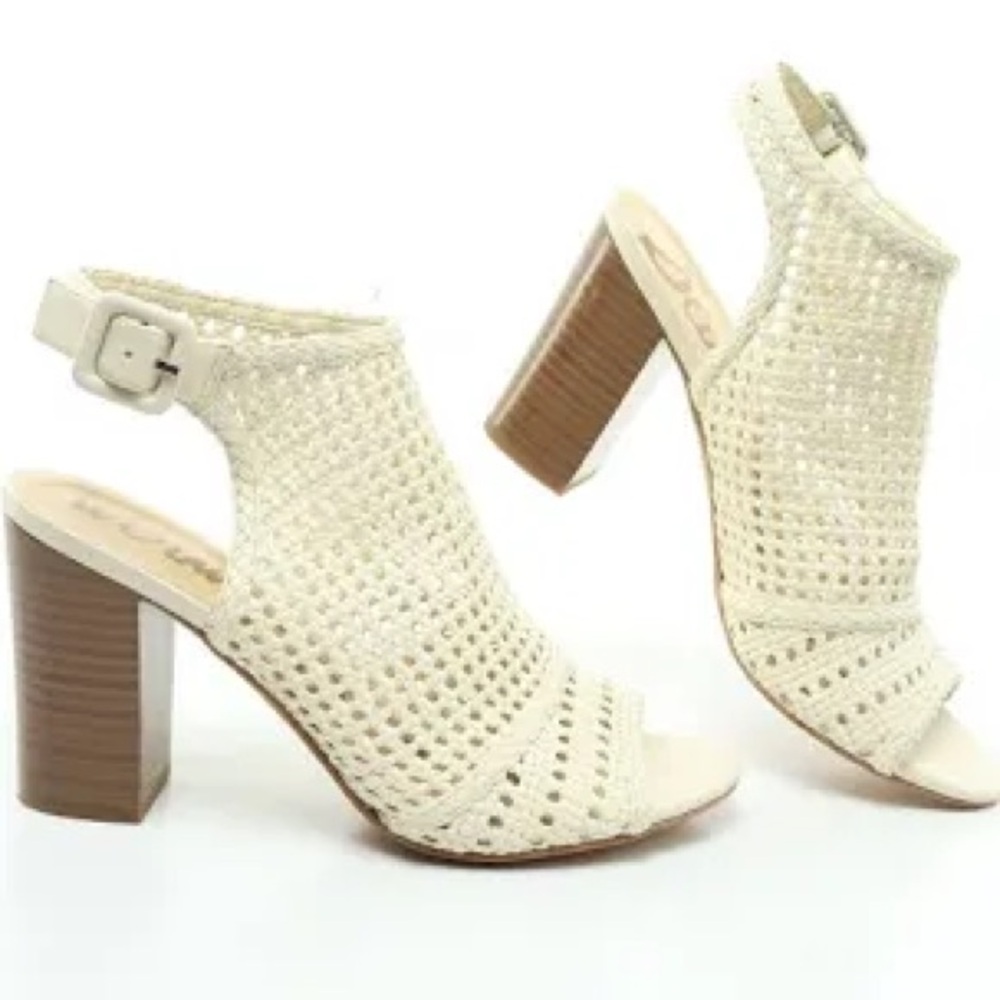 Sam Edelman Evie Basket Weave Block Heel Sandals